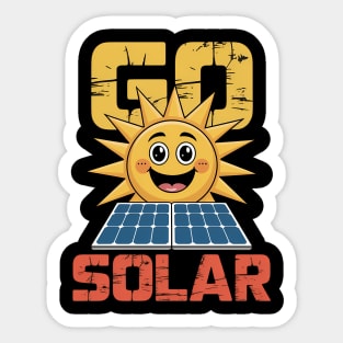 Solar Power Sun Energy. Sticker